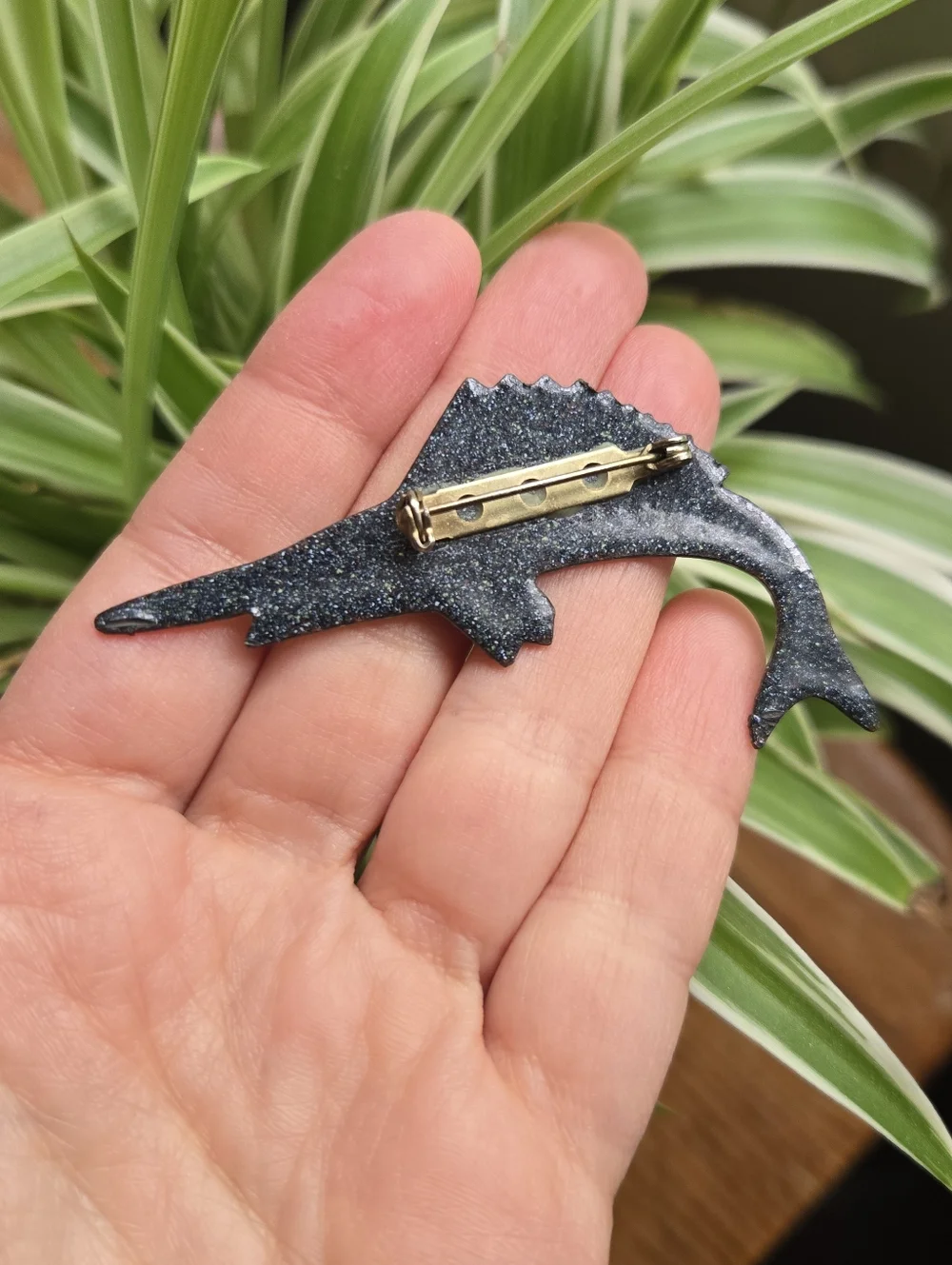 Vintage Swordfish Nautical Blue Marine Fish Lapel Brooch Pin